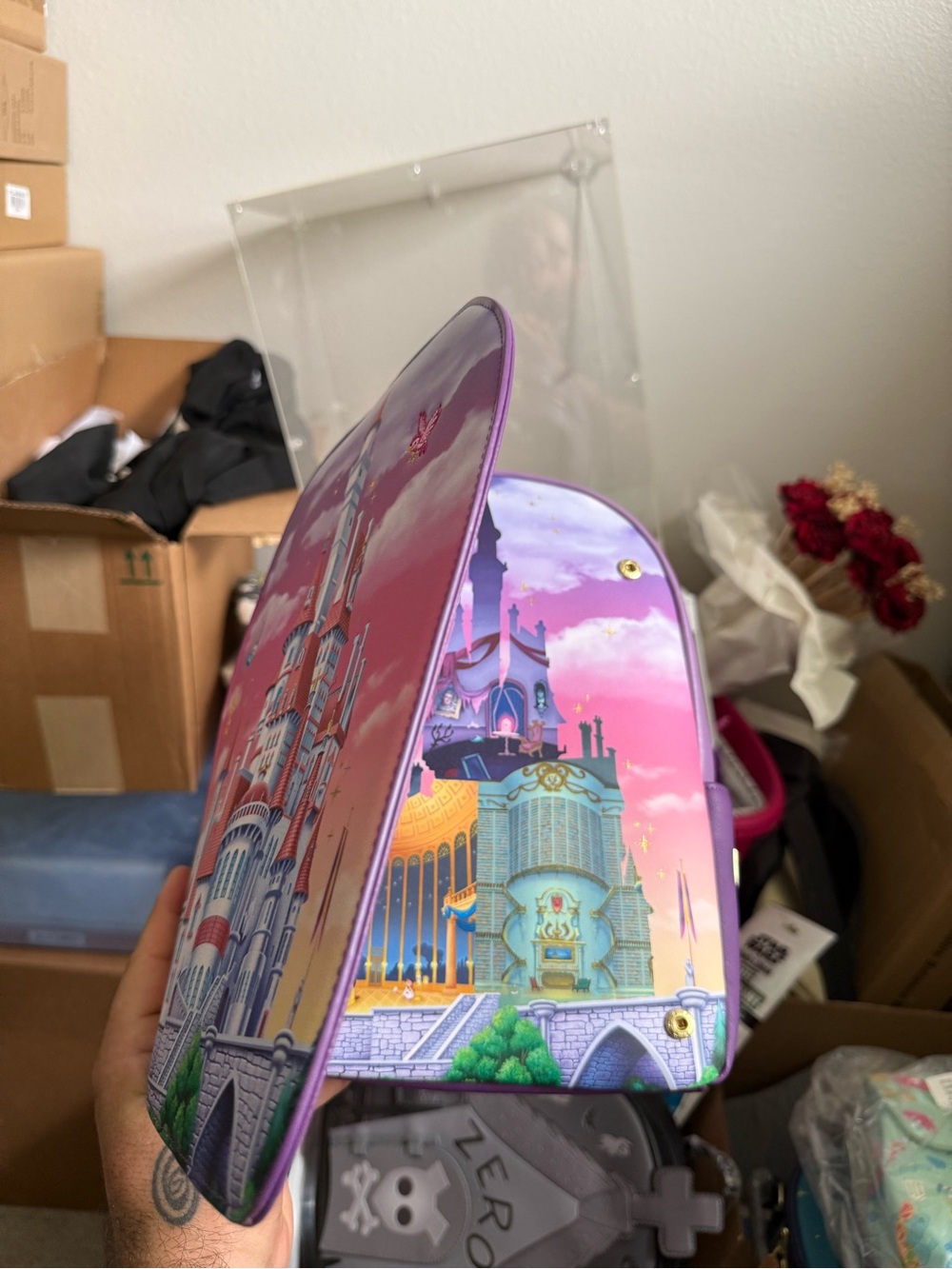 Purple Castle-Themed Hardback Decorative Art Box